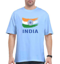 Load image into Gallery viewer, India Oversized T-Shirt for Men-Baby Blue-Ektarfa.online
