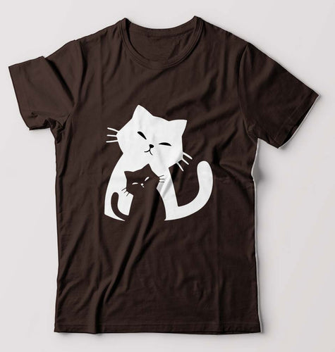 Cat T-Shirt for Men-Coffee Brown-Ektarfa.online