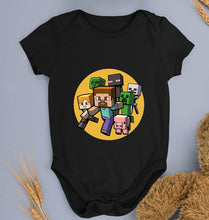 Load image into Gallery viewer, Minecraft Kids Romper For Baby Boy/Girl-0-5 Months(18 Inches)-Black-Ektarfa.online
