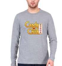 Load image into Gallery viewer, Candy Crush Full Sleeves T-Shirt for Men-S(38 Inches)-Grey Melange-Ektarfa.online
