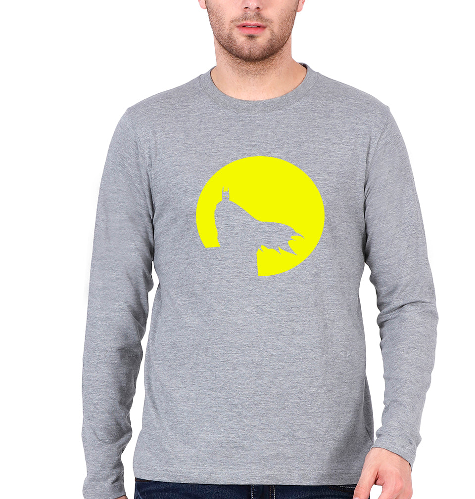 Batman Superhero Full Sleeves T-Shirt for Men-Grey Melange-Ektarfa.online