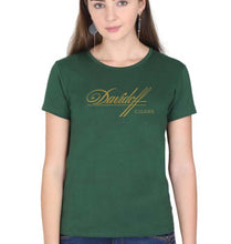 Load image into Gallery viewer, Davidoff Cigars T-Shirt for Women-XS(32 Inches)-Dark Green-Ektarfa.online
