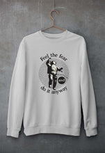 Load image into Gallery viewer, Fear Unisex Sweatshirt for Men/Women-S(40 Inches)-Grey Melange-Ektarfa.online
