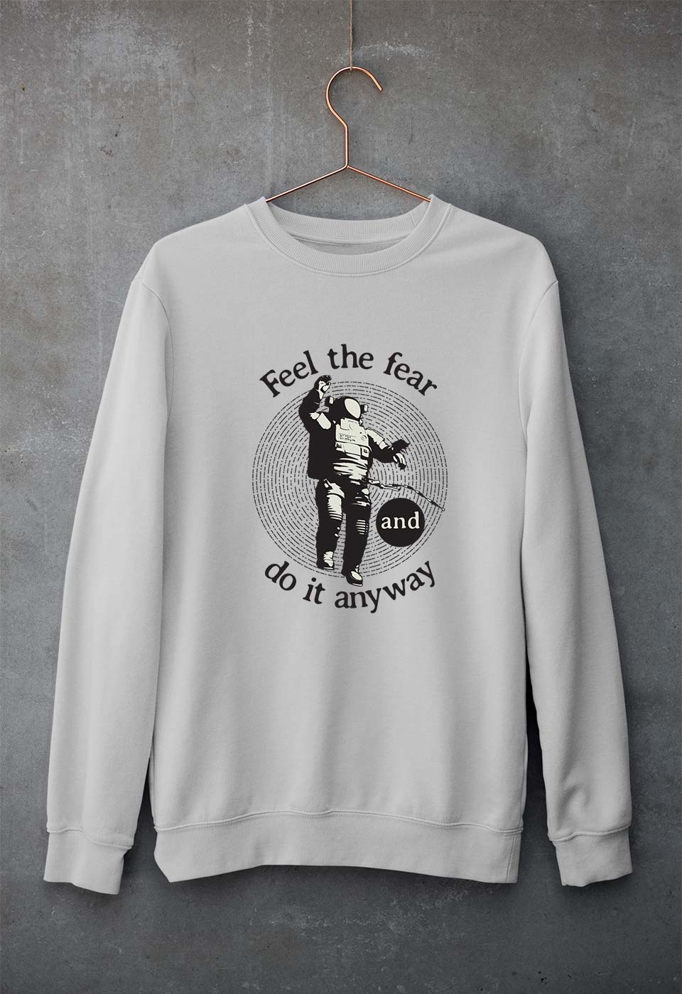 Fear Unisex Sweatshirt for Men/Women-S(40 Inches)-Grey Melange-Ektarfa.online