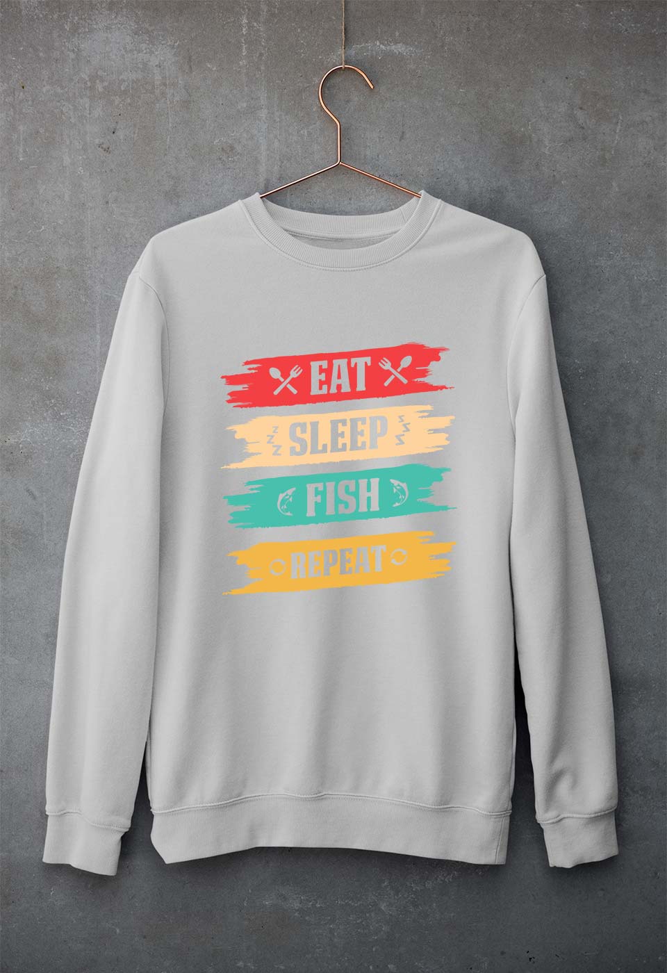 Fishing Unisex Sweatshirt for Men/Women-Grey Melange-Ektarfa.online