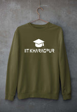 Load image into Gallery viewer, IIT Kharagpur Unisex Sweatshirt for Men/Women-S(40 Inches)-Olive Green-Ektarfa.online
