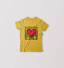 Load image into Gallery viewer, Keith Haring Kids T-Shirt for Boy/Girl-Golden Yellow-Ektarfa.online
