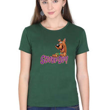 Load image into Gallery viewer, Scooby Doo T-Shirt for Women-XS(32 Inches)-Dark Green-Ektarfa.online
