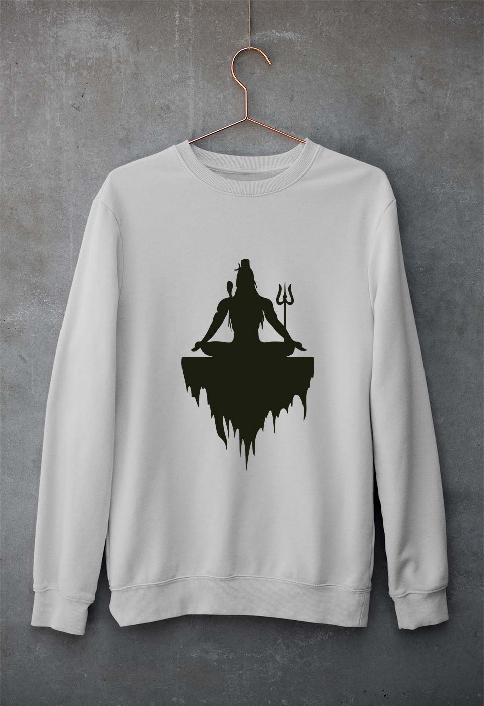 Mahakal Mahadev Bholenath Shiva Shivji Unisex Sweatshirt for Men/Women-Grey Melange-Ektarfa.online