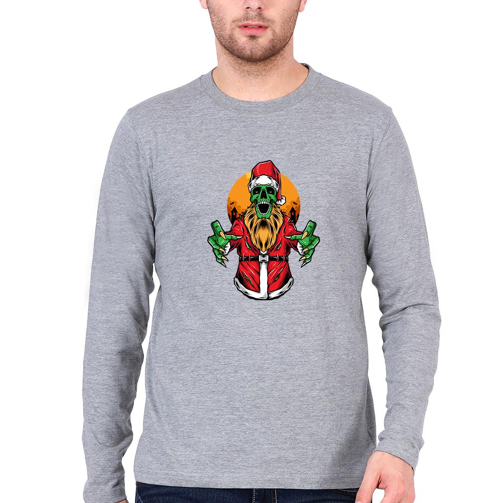 Monster Full Sleeves T-Shirt for Men-S(38 Inches)-Grey Melange-Ektarfa.online