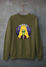 Load image into Gallery viewer, Alien Unisex Sweatshirt for Men/Women-Olive Green-Ektarfa.online
