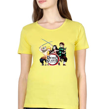 Load image into Gallery viewer, Demon Slayer T-Shirt for Women-Yellow-Ektarfa.online
