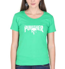 Load image into Gallery viewer, Punisher T-Shirt for Women-XS(32 Inches)-flag green-Ektarfa.online
