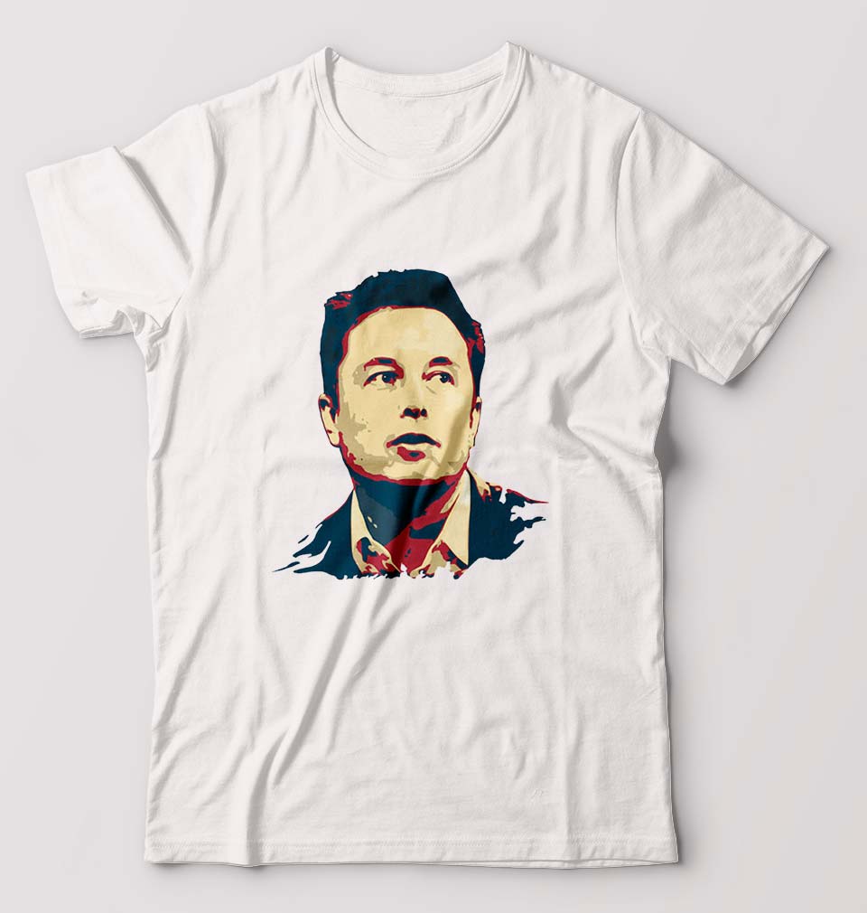 Elon Musk T-Shirt for Men-White-Ektarfa.online