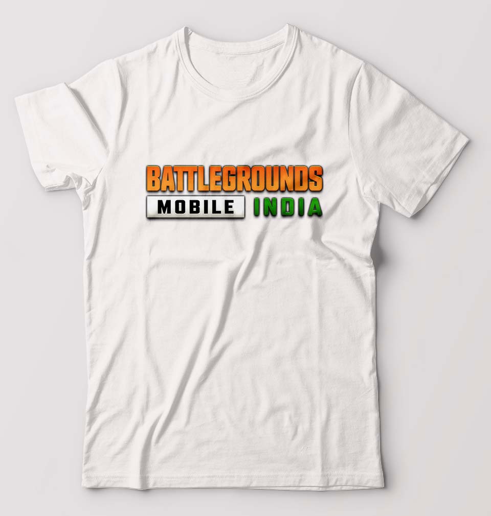 Battlegrounds Mobile India (BGMI) T-Shirt for Men-White-Ektarfa.online