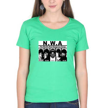 Load image into Gallery viewer, Niggaz Wit Attitudes (NWA) Hip Hop T-Shirt for Women-XS(32 Inches)-Flag Green-Ektarfa.online
