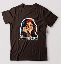 Load image into Gallery viewer, Janis Joplin T-Shirt for Men-Coffee Brown-Ektarfa.online
