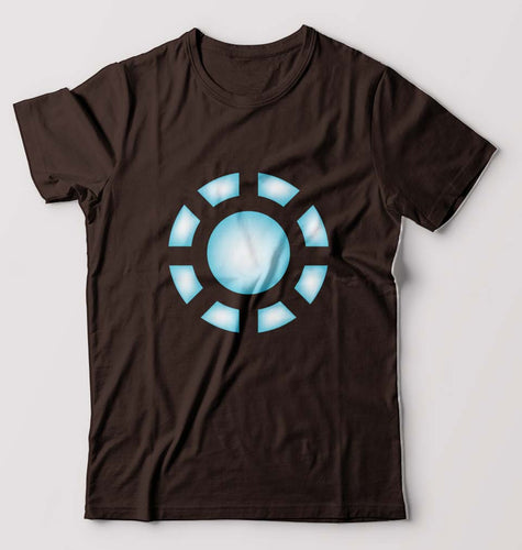 ARC REACTOR Iron Man Superhero T-Shirt for Men-Coffee Brown-Ektarfa.online