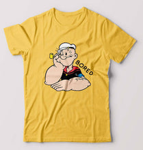Load image into Gallery viewer, Popeye T-Shirt for Men-S(38 Inches)-Golden Yellow-Ektarfa.online
