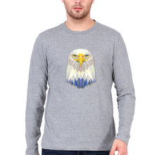 Load image into Gallery viewer, Eagle Full Sleeves T-Shirt for Men-S(38 Inches)-Grey Melange-Ektarfa.online
