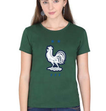 Load image into Gallery viewer, France Football T-Shirt for Women-Dark Green-Ektarfa.online
