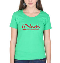 Load image into Gallery viewer, Michaels T-Shirt for Women-XS(32 Inches)-Flag Green-Ektarfa.online
