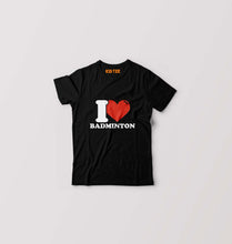 Load image into Gallery viewer, I Love Badminton Kids T-Shirt for Boy/Girl-Black-Ektarfa.online

