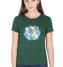 Load image into Gallery viewer, Frozen Elsa T-Shirt for Women-Dark Green-Ektarfa.online
