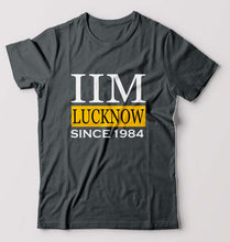 Load image into Gallery viewer, IIM Lucknow T-Shirt for Men-S(38 Inches)-Steel grey-Ektarfa.online
