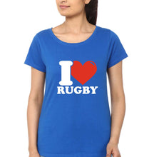 Load image into Gallery viewer, I Love Rugby T-Shirt for Women
