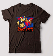 Load image into Gallery viewer, Swat Kats T-Shirt for Men-S(38 Inches)-Coffee Brown-Ektarfa.online
