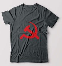 Load image into Gallery viewer, Communist party T-Shirt for Men-S(38 Inches)-Steel Grey-Ektarfa.online
