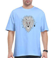 Load image into Gallery viewer, Lion Oversized T-Shirt for Men-Baby Blue-Ektarfa.online
