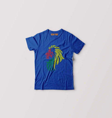 Lion Kids T-Shirt for Boy/Girl-Royal Blue-Ektarfa.online