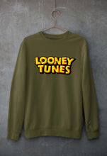 Load image into Gallery viewer, Looney Tunes Unisex Sweatshirt for Men/Women-S(40 Inches)-Olive Green-Ektarfa.online
