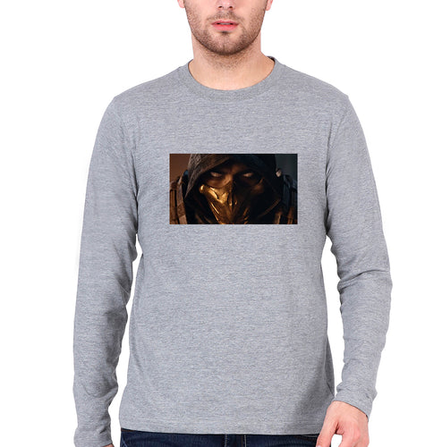 Mortal Kombat Full Sleeves T-Shirt for Men-Grey-Ektarfa.online