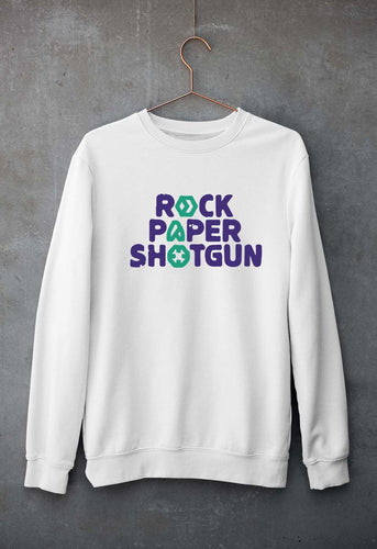 Rock Paper Shotgun Unisex Sweatshirt for Men/Women-White-Ektarfa.online