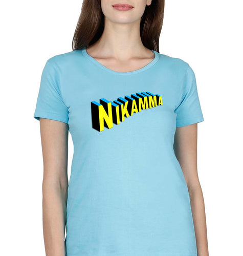 Nikamma T-Shirt for Women-SkyBlue-Ektarfa.online