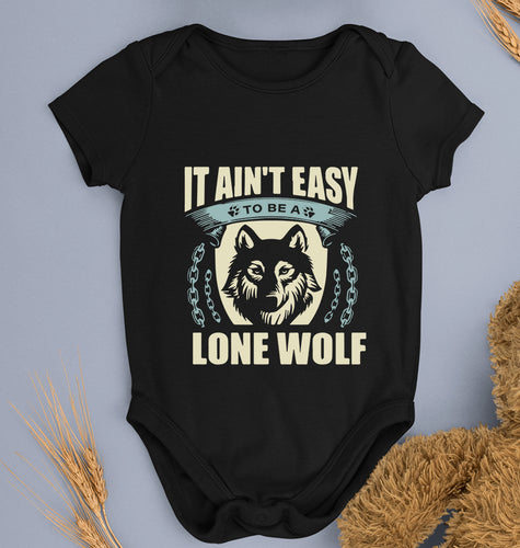 Wolf Kids Romper For Baby Boy/Girl-Black-Ektarfa.online