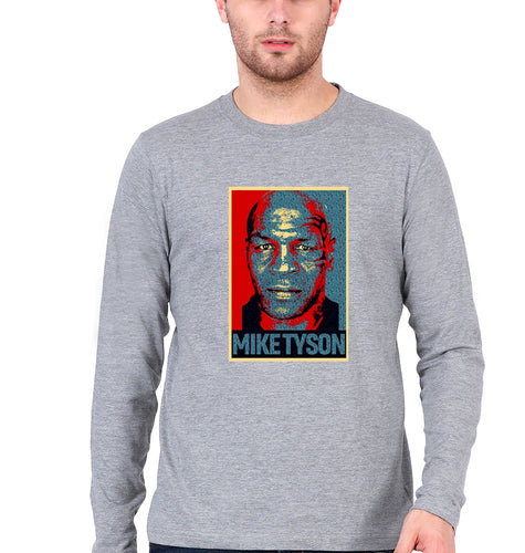 Mike Tyson Full Sleeves T-Shirt for Men-Grey Melange-Ektarfa.online