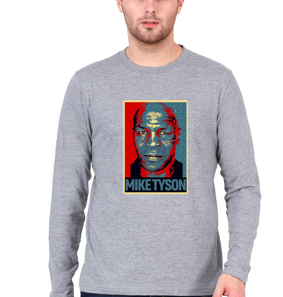 Mike Tyson Full Sleeves T-Shirt for Men-Grey Melange-Ektarfa.online