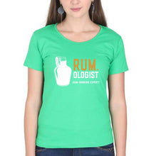 Load image into Gallery viewer, Rum T-Shirt for Women-XS(32 Inches)-Flag Green-Ektarfa.online
