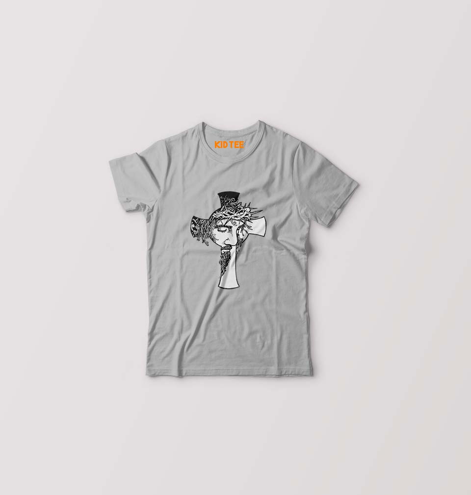 Jesus Kids T-Shirt for Boy/Girl-Grey-Ektarfa.online