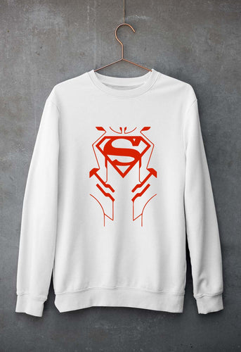 Superman Superhero Unisex Sweatshirt for Men/Women-White-Ektarfa.online