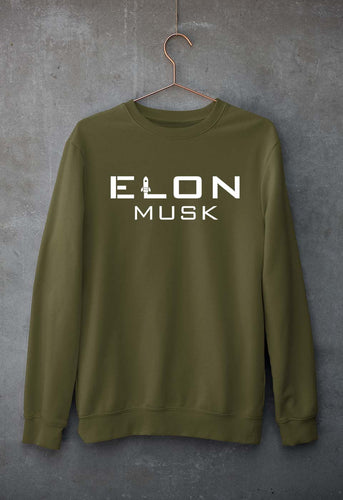 Elon Musk Unisex Sweatshirt for Men/Women-Olive Green-Ektarfa.online
