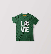 Load image into Gallery viewer, Love Football Kids T-Shirt for Boy/Girl-0-1 Year(20 Inches)-Dark Green-Ektarfa.online
