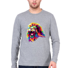 Load image into Gallery viewer, Lion Full Sleeves T-Shirt for Men-Grey Melange-Ektarfa.online
