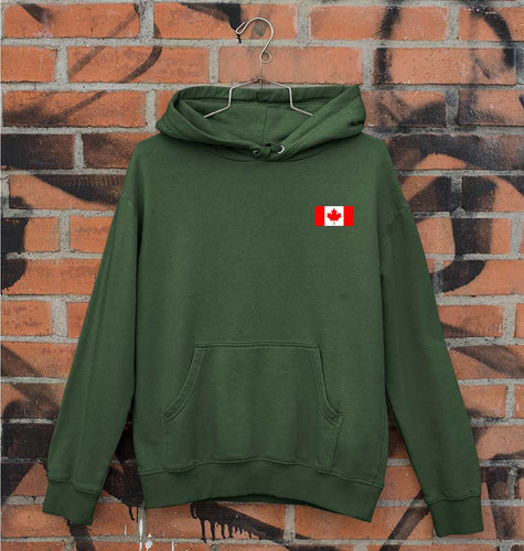 Canada Flag Unisex Hoodie for Men/Women-Dark Green-Ektarfa.online