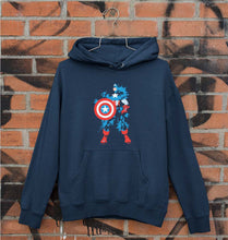 Load image into Gallery viewer, Captain America Unisex Hoodie for Men/Women-S(40 Inches)-Navy Blue-Ektarfa.online
