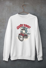 Load image into Gallery viewer, Shark Rider Unisex Sweatshirt for Men/Women-S(40 Inches)-White-Ektarfa.online
